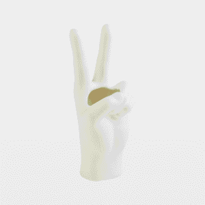White Hand Vase for Decor
